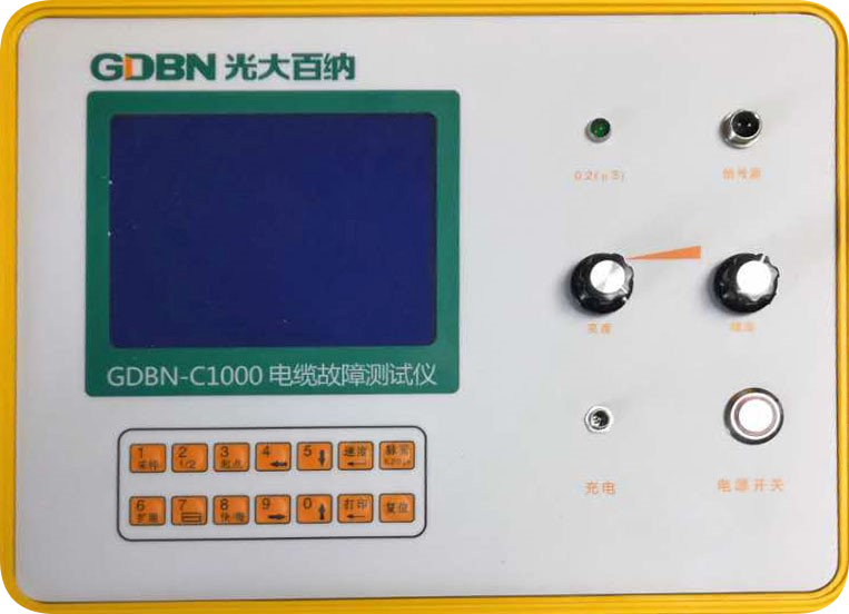 C1000型電纜故障測試儀面板示意圖 C1000型電纜故障測試儀面板示意圖